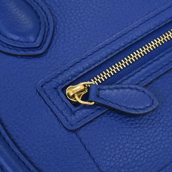 Celine Blue Leather Nano Luggage Tote Bag S-VP-1123 S-CU-1123 155360 - Picture 5 of 10